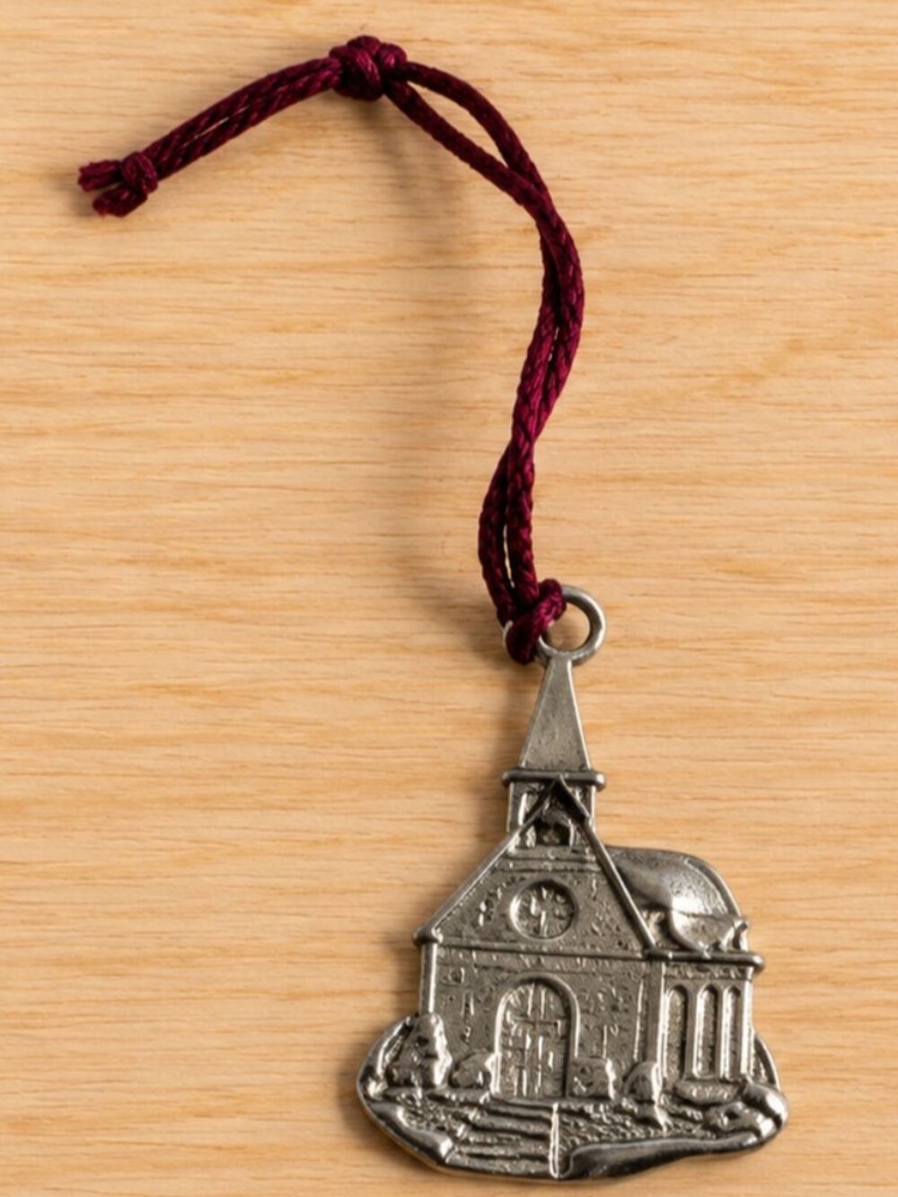 Seagull Pewter Country Church Christmas Ornament Vintage 1986 Canadian Nostalgic